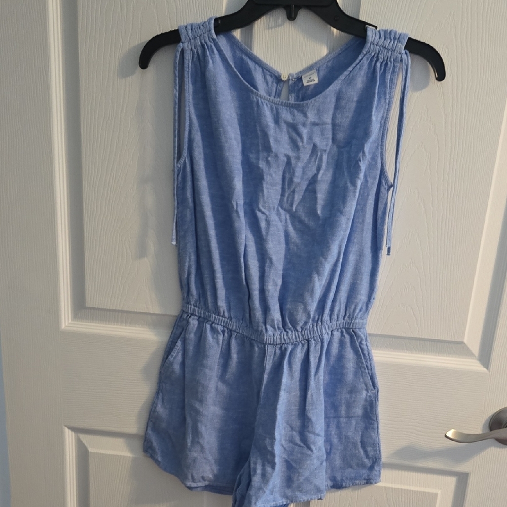 Old Navy Blue Jumpsuit Romper Elastic Waist Size XS